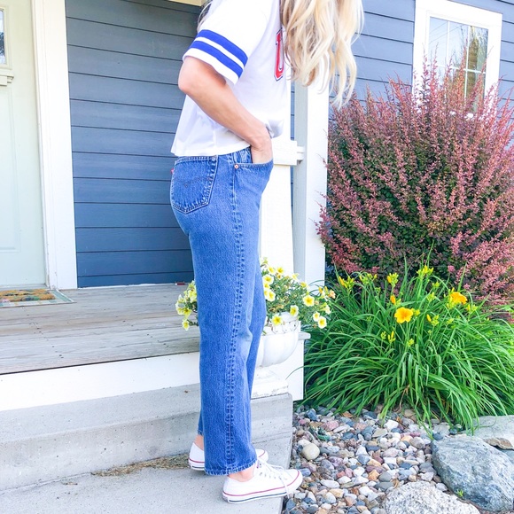 Vintage 501 Levi’s red tab button fly high rise straight leg made in USA - Picture 3 of 15